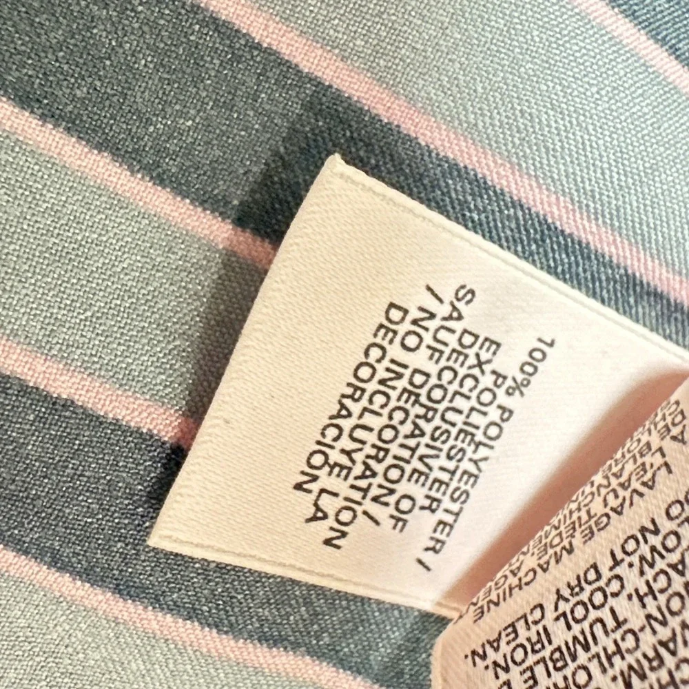 Victoria's‎ Secret Pajama Top Large Pink Satin Long Sleeve Button Up Pinstripe - Picture 9 of 10